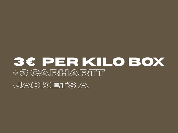 3€ PER KILO BOX + 3 CARHARTT JACKET A