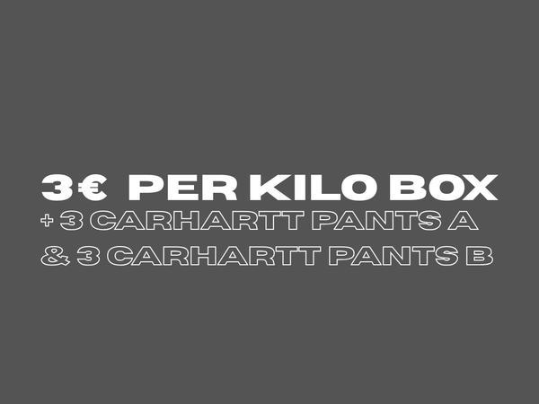 3€ PER KILO BOX + 6 CARHARTT PANT A & B