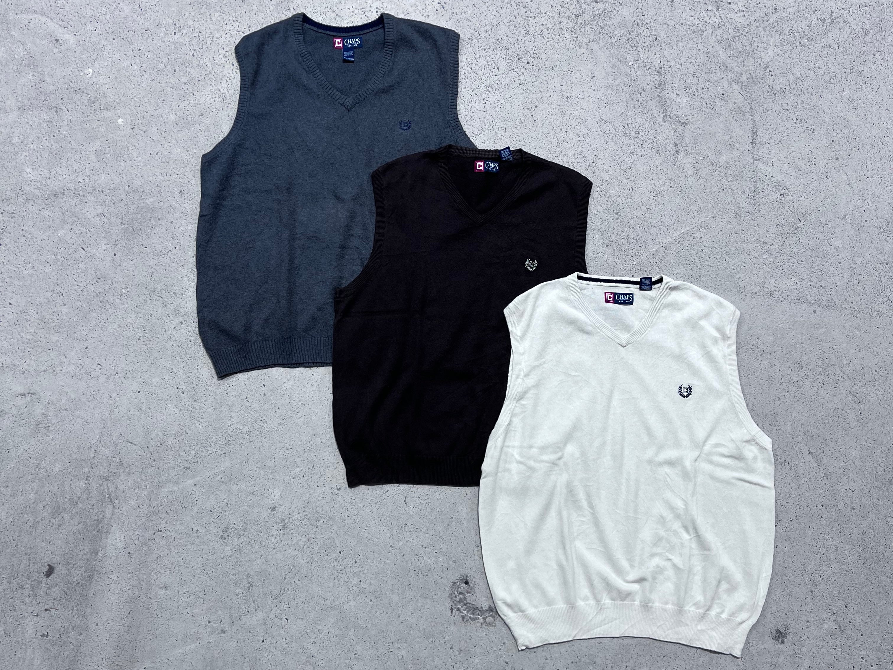 Oversized Chaps Vest Sweaters