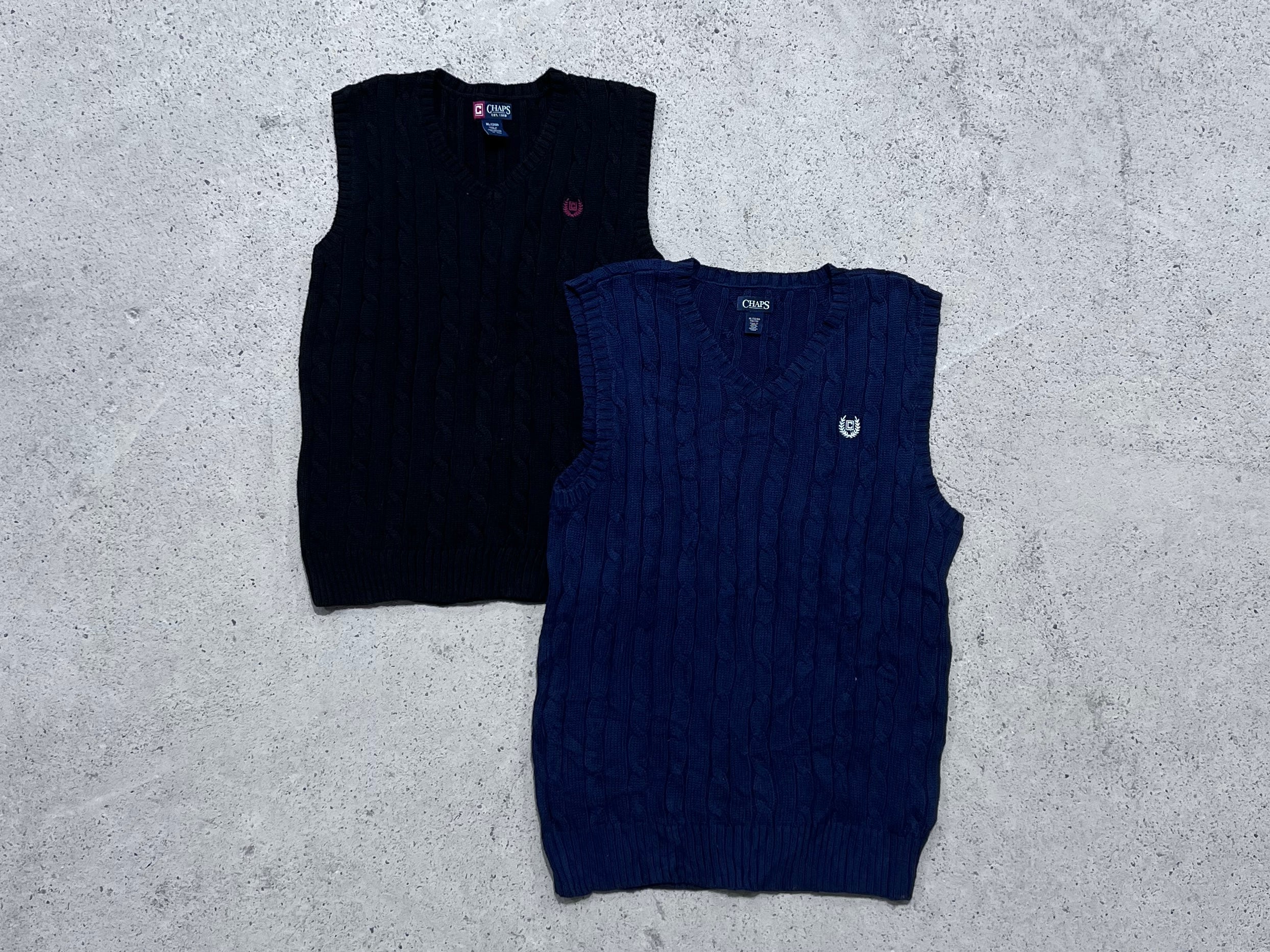 Oversized Chaps Vest Sweaters