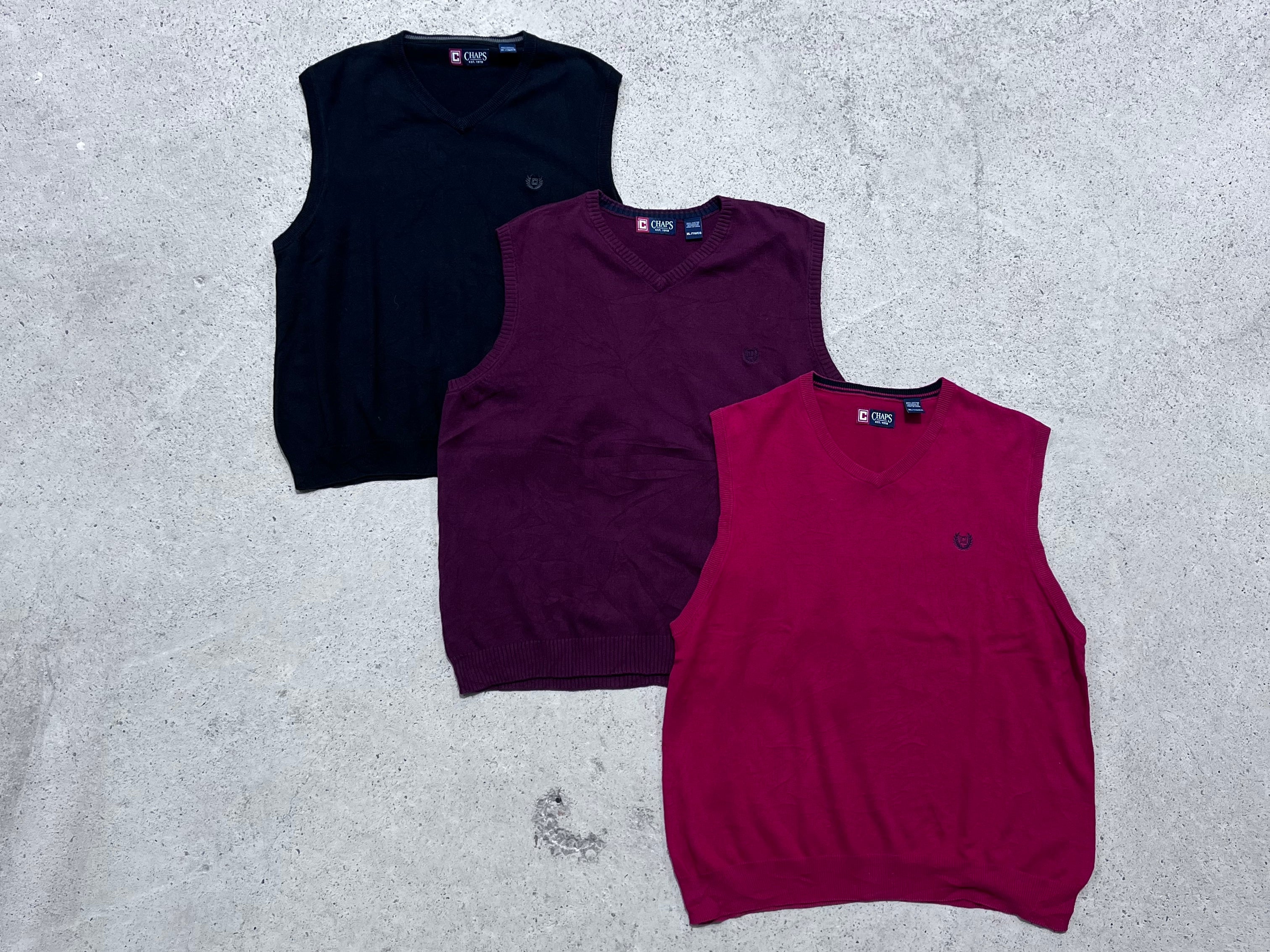 Oversized Chaps Vest Sweaters