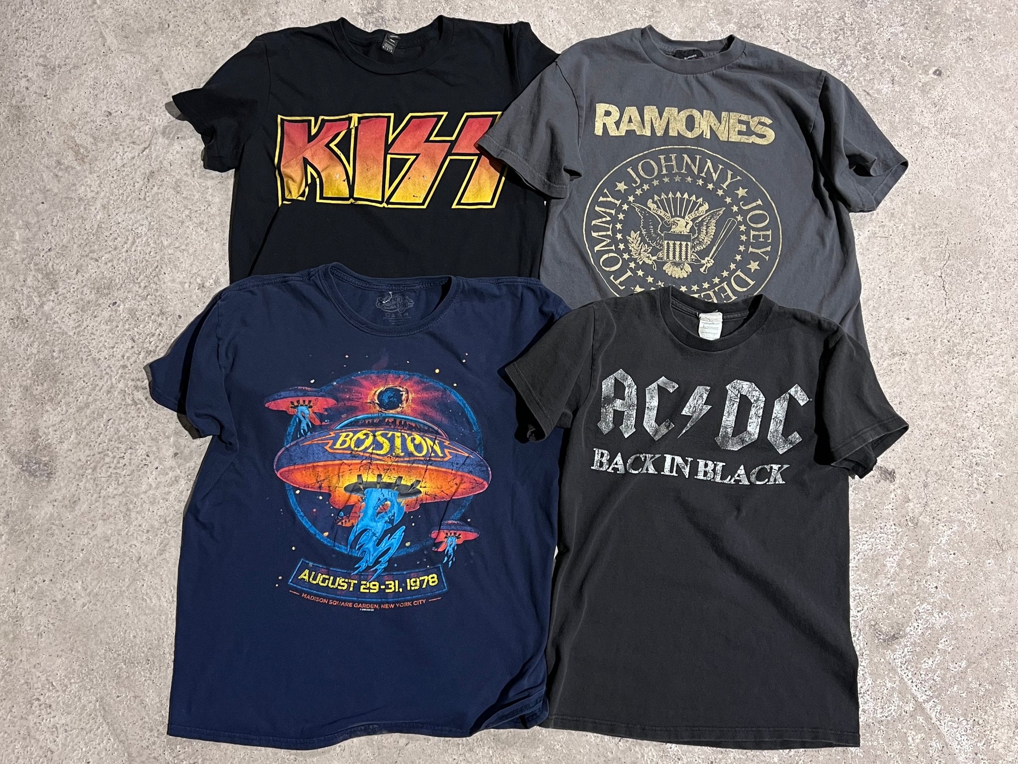 Lot of vintage store band tees